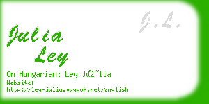 julia ley business card